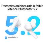 Écouteurs Bluetooth sans Fil Oppo Enco Buds 2 - Son HD, Appels Clairs, 28H d'Autonomie, Ultra Léger, Résistant à l'eau IPX4, Blanc