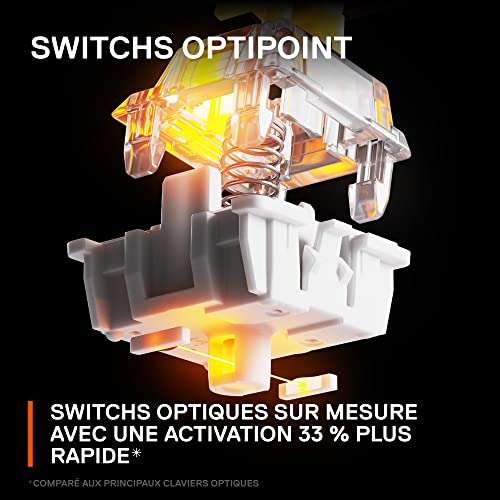 Clavier mécanique SteelSeries Apex 9 Mini - Switchs optiques, Format 60%, AZERTY