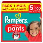 Pack de 160 couches Pampers Baby-Dry Pants - Taille 5