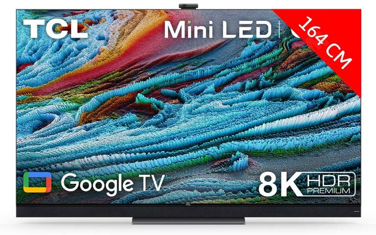 TV 65" TCL 65X925 - QLED, 8K Mini LED son Onkyo (via ODR 400€)