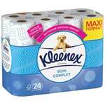 Paquet de 24 rouleaux de Papier toilette soin complet Kleenex (Via 5,99€ sur la carte fidélité) - Dans une sélection de magasins
