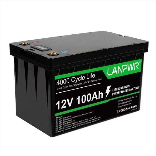 Batterie LANPWR LiFePO4 - 12V / 100Ah, 1280 Wh (Entrepôt EU)