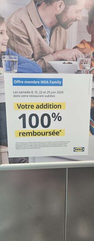 [IKEA Family] Addition 100% Remboursée les samedis 8, 15, 22, 28 juin