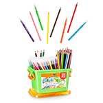 Boîté de Coloriage BIC Kids - 60 Crayons de Couleur + 60 Feutres de Coloriage, Couleurs Assorties