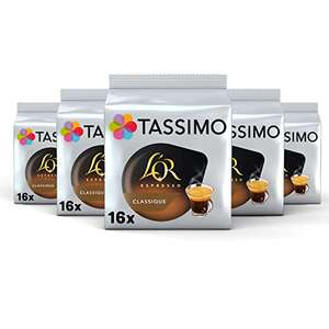 [Prime] 5 Paquets de 16 dosettes de café Tassimo L'Or Espresso Classique
