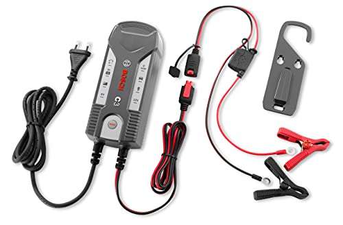 Chargeur automatique de batteries au plomb pour voitures et motos 6V/12V  3.8A avec connecteurs