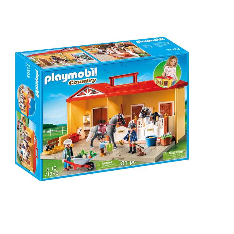 Playmobil écurie transportable figurines et accessoires - Label Emmaüs