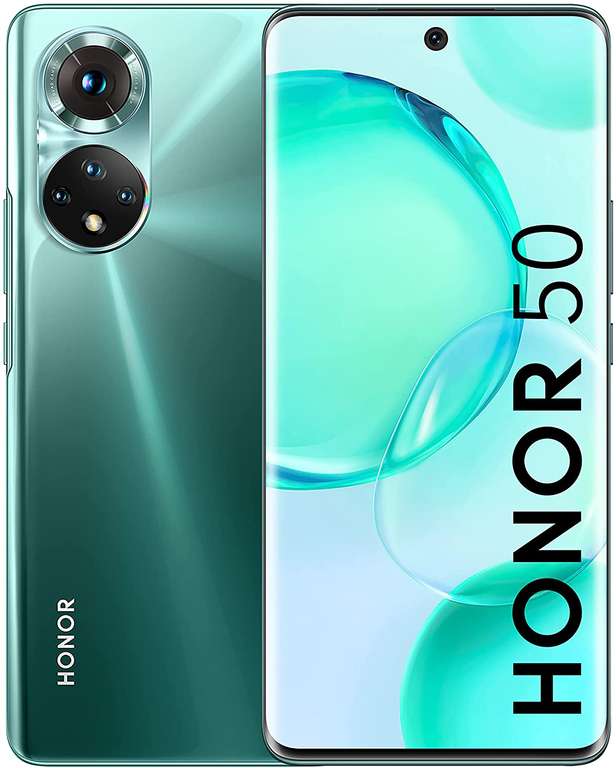 Smartphone 6.57" Honor 50 5G - Full HD+, AMOLED 120 Hz, SnapDragon 778G, 6 Go RAM, 128 Go, Vert