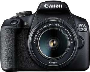 Appareil Photo Reflex Canon EOS 2000D + 2ème batterie + Objectif EF-S 18-55mm f/3,5-5,6 IS II stabilisé