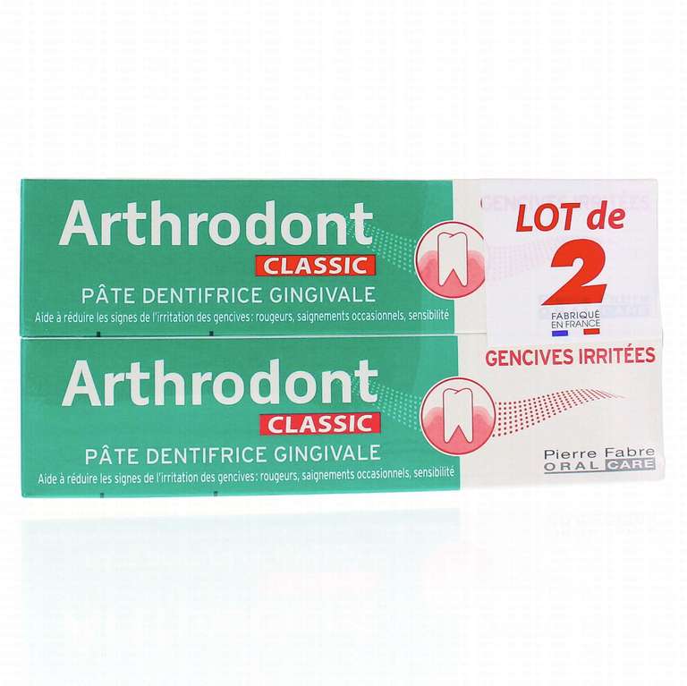 Lot de 2 Pâtes dentifrice gingivale Arthrodon - 2x75 ml