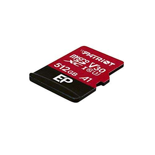 Carte Mémoire MicroSDXC Patriot Memory EP Series A1 V30 512 Go jusqu'á 90Mo/Sec (Vendeur tiers)