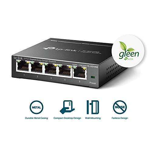 Switch 5 ports TP-Link TL-SG105E - Gigabit (configurable, JetStream+)