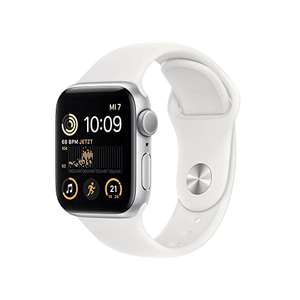 Montre connectée Apple Watch SE (2ᵉ génération) (GPS, 40mm) Boîtier en Aluminium Argent, Bracelet Sport Blanc - Regular