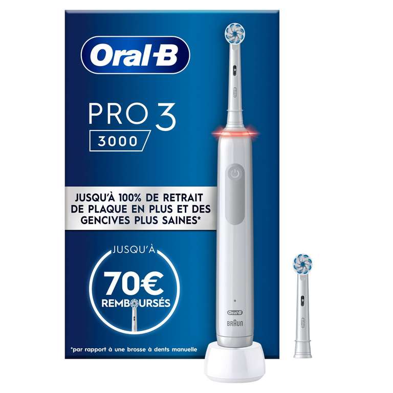 [Uniquement en magasin] Brosse à dents électrique Oral-b Pro 3 - Différentes variétés (via 48,99€ sur carte fidélité + BA 10€ + ODR 4€)