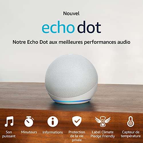 Assistant vocal Amazon Echo Dot 5 (2022) - Plusieurs coloris (+ 1.25€ en Rakuten Points) - Boulanger