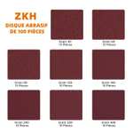 Disque Abrasif ZKH 125mm,100 Pièces Grain 40/60/80/120/180/240/320/400 (via coupons - vendeur tiers)