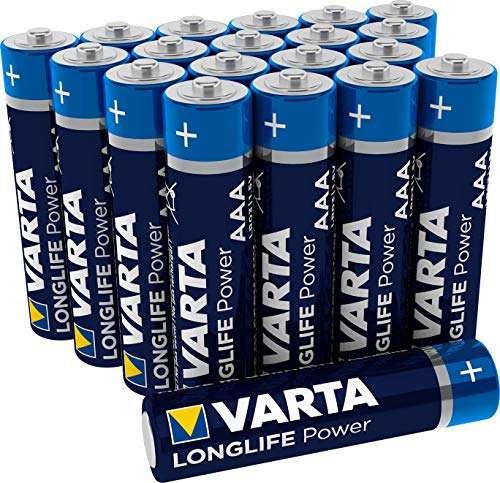 Pack de 20 piles AAA Varta Longlife Power (via abonnement)