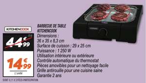 Barbecue de table KitchenCook - 1250W - Noir