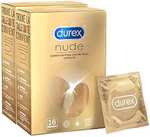 Lot de 2 paquets de 16 préservatifs Durex Nude (Ultra Fin, Sensation Peau) - 2 x 16 unités (via coupon et abonnement)