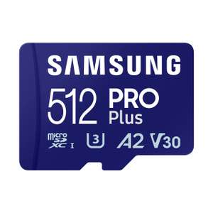 Carte Mémoire MicroSDXC, Pro Plus MB-MD512SA/EU, 512 Go, Samsung + adaptateur SD