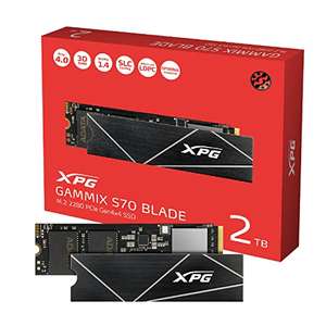 SSD interne M.2 NVMe Adata XPG Gammix S70 Blade - 2 To, Jusqu'à 7400/6800 Mo/s Compatible PS5, dissipateur inclus