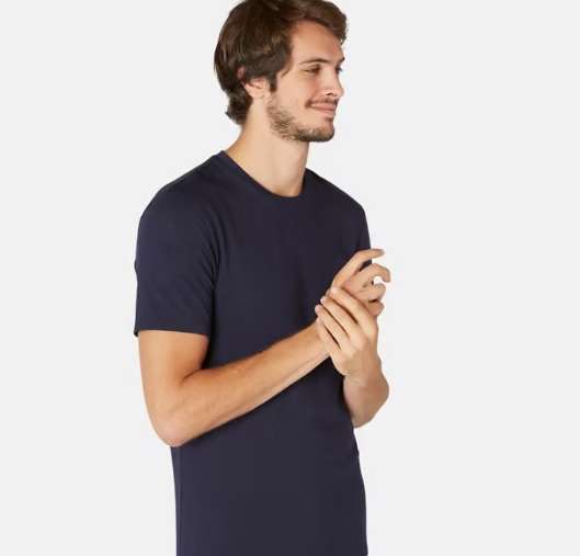 T-shirt de fitness Homme manches courtes Domyos Slim Coton Extensible - Toutes tailles