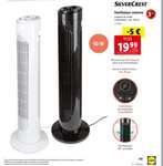 Ventilateur Colonne Silvercrest - 50W, Blanc ou Noir