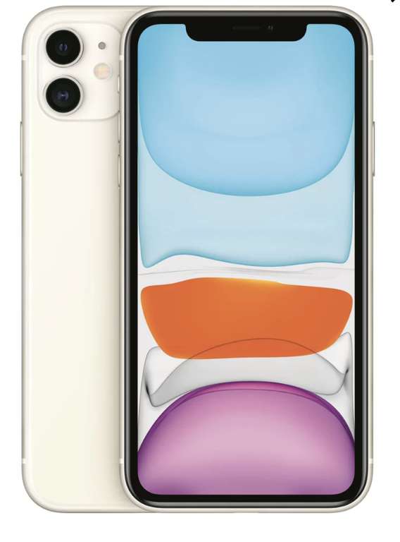 Smartphone 6,1" Apple iPhone 11 Blanc, 64 Go