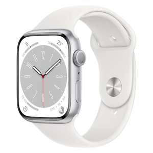 Montre connectée Apple Watch Series 8 - GPS, Aluminum, Blanc, Sport Band, 45 mm
