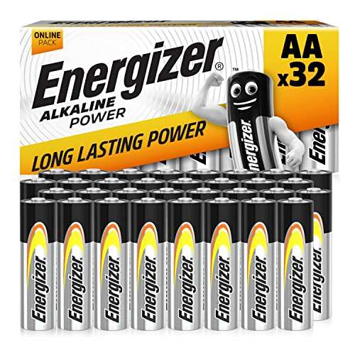 Lot de 32 piles alcalines AA Energizer Alkaline Power