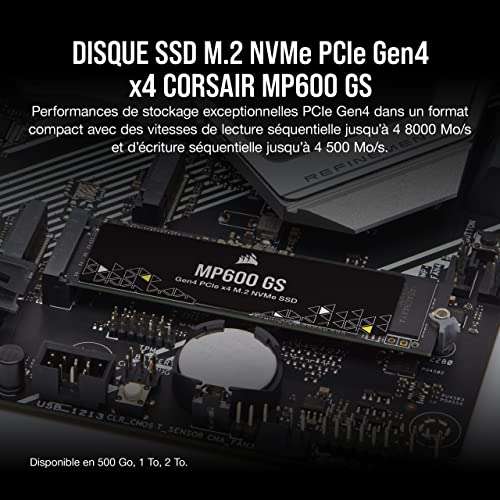 Corsair MP600 Pro LPX 4To M.2 NVMe PCIe x4 Gen4 SSD - Optimisé