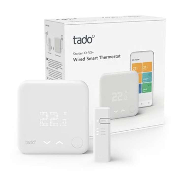 Thermostat intelligent et connecté filaire Tado - 300m de portée, Alexa, Homekit ou Google