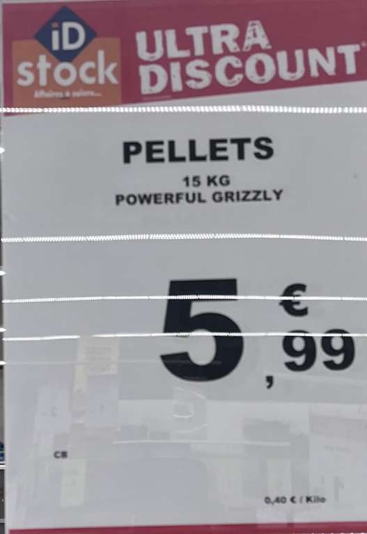 Sac de 15kg de Pellets "German Pellets" - IDStock, Hazebrouck (59)