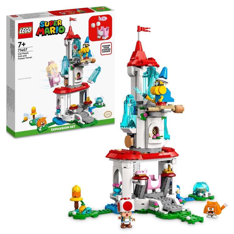 Jeu de construction Lego Super Mario : Ensemble d’Extension La Tour Gelée et le Costume de Peach Chat 71407 (retrait sélection de magasins)