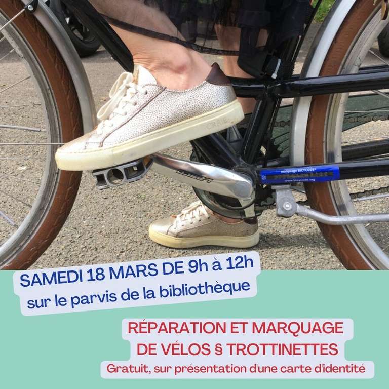 Atelier gratuit Réparation et Marquage Vélos & Trottinettes - Marly-le-Roi (78)
