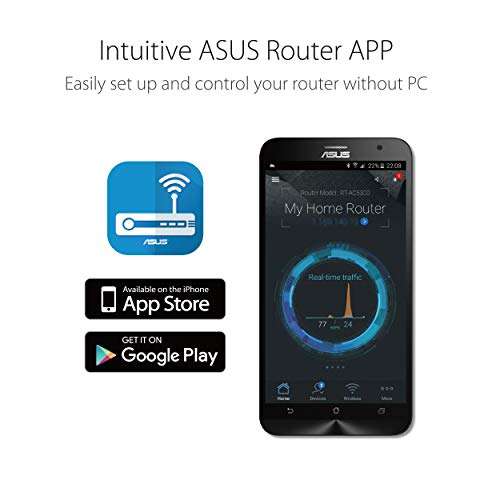 Routeur Asus RT-AX58U AX3000 (V2) - Wifi 6 Double Bande, OFDMA, MU-MIMO, Mesh (Via remise au panier - Reconditionné - Comme Neuf)