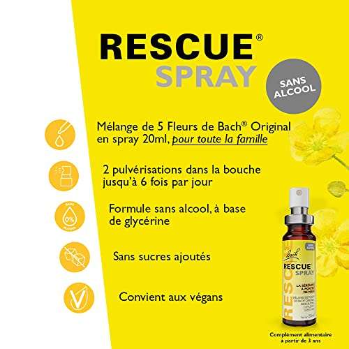 Spray Sans alcool Rescue - 20 ml