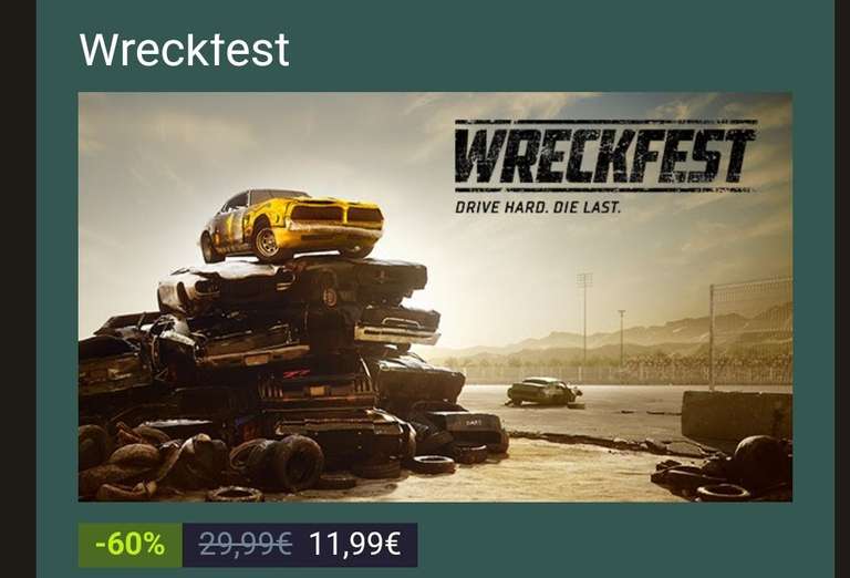 Wreckfest sur PC (Dématérialisé - Steam)