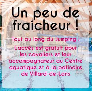 Entrées gratuites au centre aquatique et la patinoire pour les cavaliers et leur accompagnant à Villard de Lans (38)