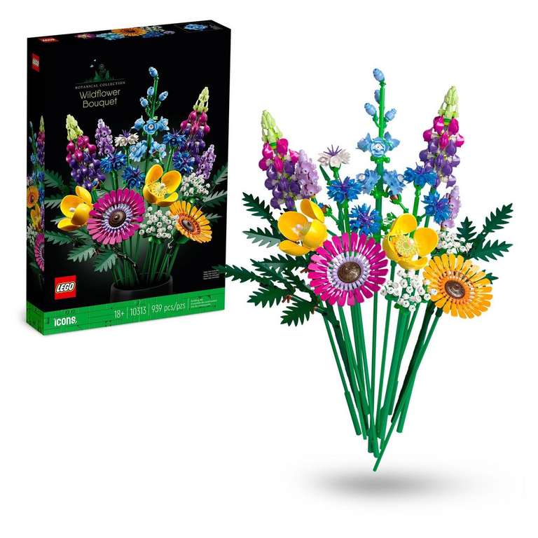 Jeu de construction LEGO Icons Bouquet de fleurs 10280 - 756 pièces (via  11,72€ sur la carte de fidélité) –