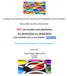 40% de réduction sur toutes les peintures sur le site (oleronstp.fr)