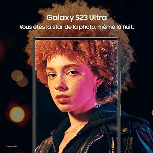 Smartphone 6.8" Samsung Galaxy S23 Ultra - 8Go de RAM, 256 Go + Adaptateur secteur 25 W
