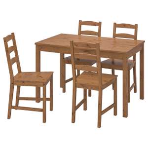 [IKEA Family] Table et 4 chaises Jokkmokk - vernis effet anc
