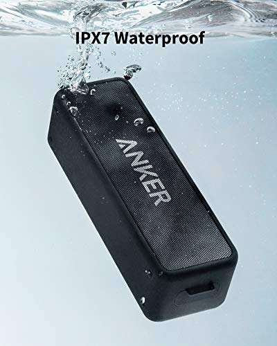 Enceinte Bluetooth sans fil Anker SoundCore 2 - Basses puissantes, Autonomie de 24h, Portée de 20m, Étanche waterproof, Noir (Vendeur tiers)