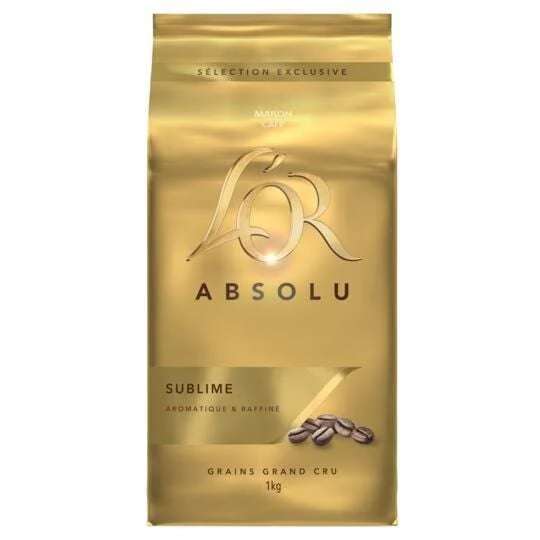 2 Paquets de Café en grains L'Or Absolu ou Sélection - 2x1Kg