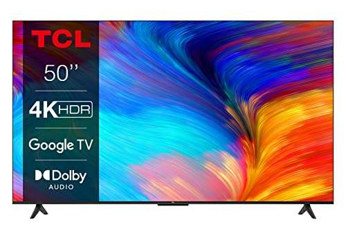 TV 50" TCL 50P639 - Smart TV, 4K HDR, Ultra HD, Google TV, Game Master, Dolby Audio, Dark Metallic