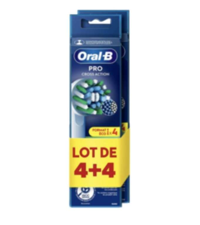 Lot de 8 brossettes Oral-B (Via 21€ fidélités + 10,2€ ODR)