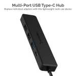 Hub USB-C Sabrent HB-TC5P - 1x Type-C Power Delivery 60W, 1x HDMI 4K, 1x USB 3.2, 2x USB 2.0 (Vendeur tiers)