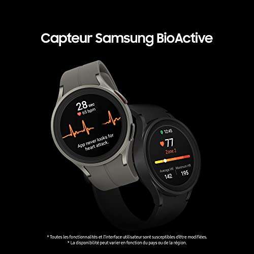Montre connectée Samsung Galaxy Watch5 Pro (via ODR de 70€)