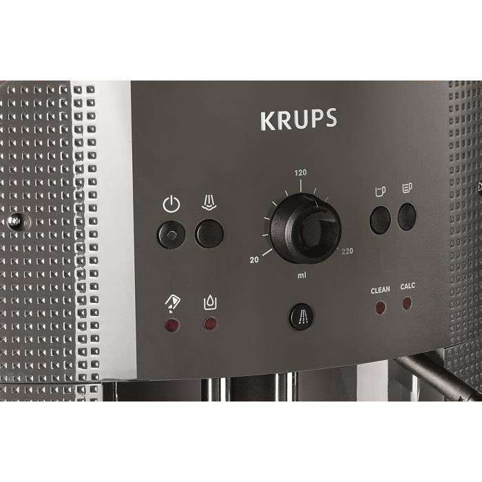 Machine à café automatique avec broyeur à grains Krups YY4451FD Essential avec mousseur à lait - 15 bars
